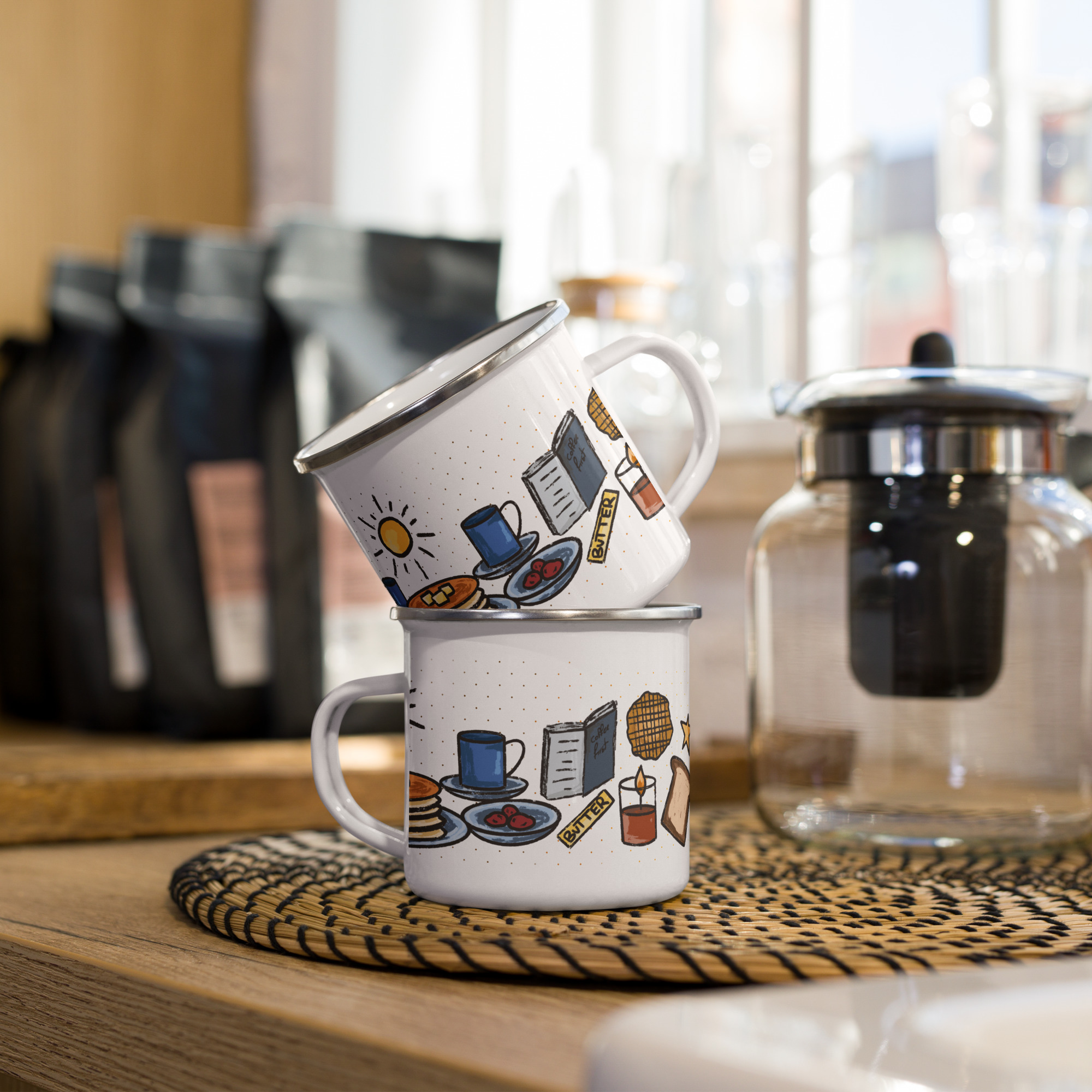 Coffee Enamel Mug - Image 5