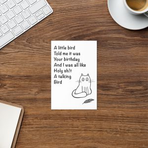 Talkig bird postcard
