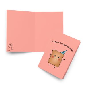 A toast to your birthday postcard