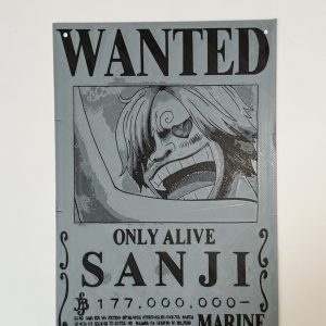 3D printed “Sanji” Wanted Poster