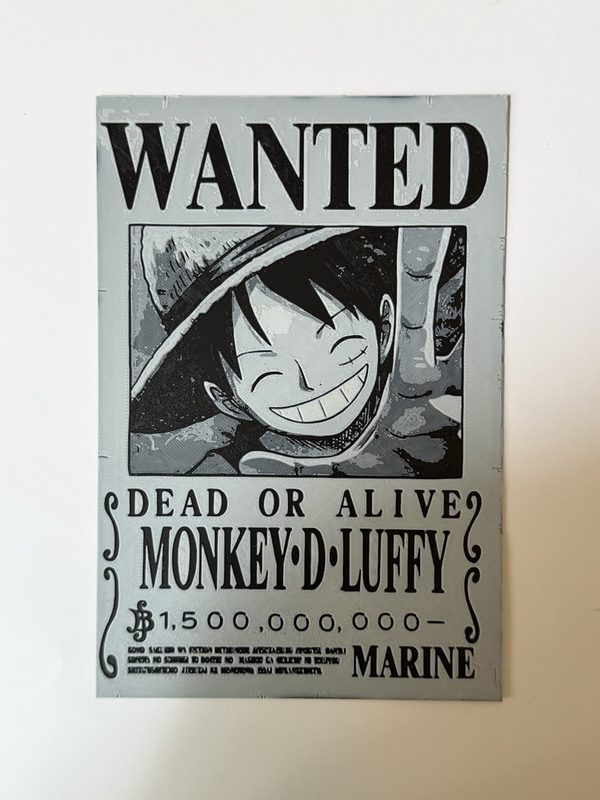 3D printed Monkey D. Luffy Wall Decoration
