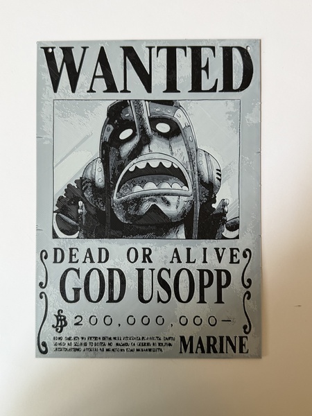 3D printed “God Usopp” Wanted Poster - Image 2