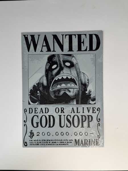 3D printed “God Usopp” Wanted Poster - Image 3