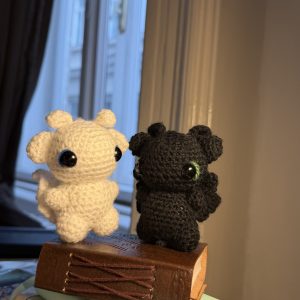 Night Dragon & Light Dragon Handmade Crochet Plush Set