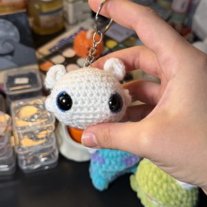 Light Dragon head – Handmade Crochet Keychain