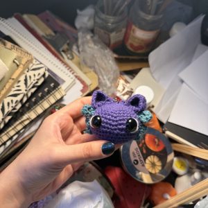 Handmade Crochet Dragon Head (Lili) Keychain