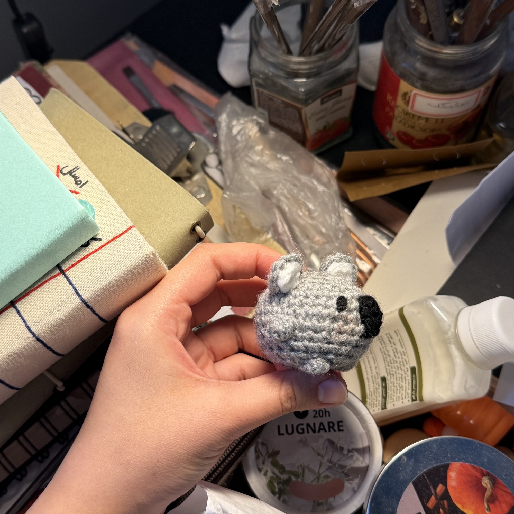 Small Koala Handmade Crochet Keychain - Image 10