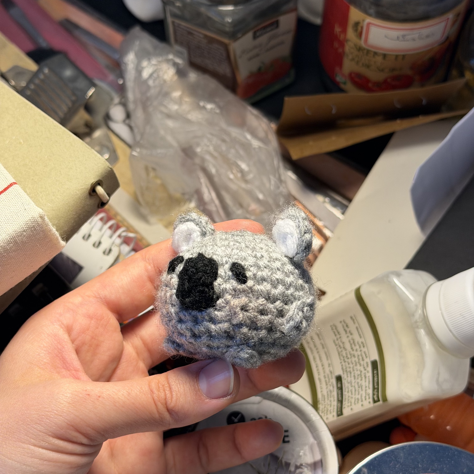 Small Koala Handmade Crochet Keychain - Image 7