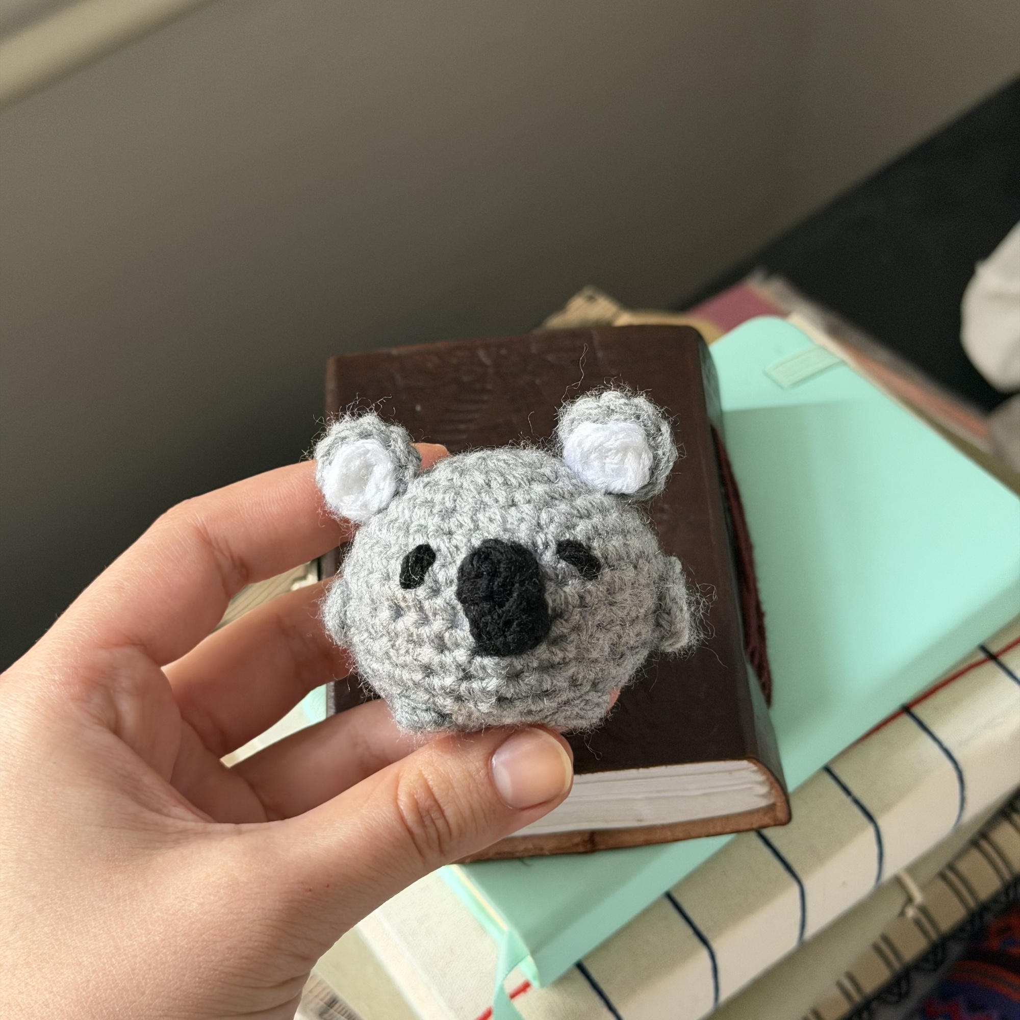 Small Koala Handmade Crochet Keychain - Image 6