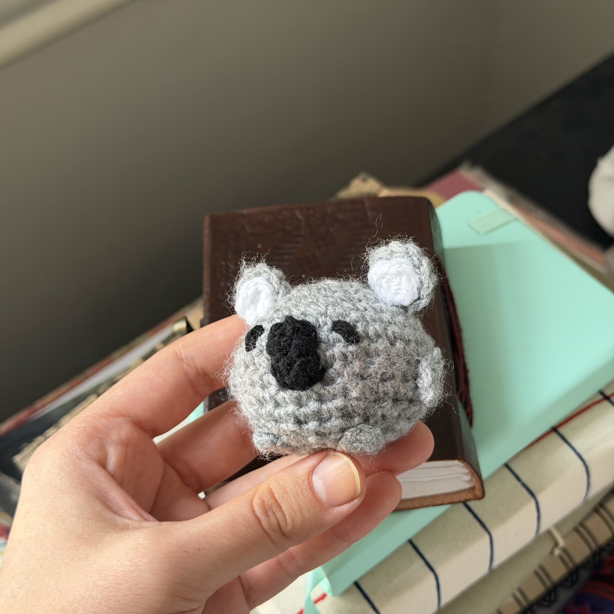 Small Koala Handmade Crochet Keychain - Image 5