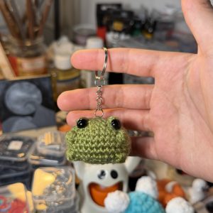 Mini Frog crochet keychain