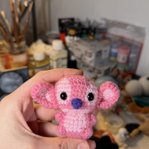 Galaxy girl Crochet keychain