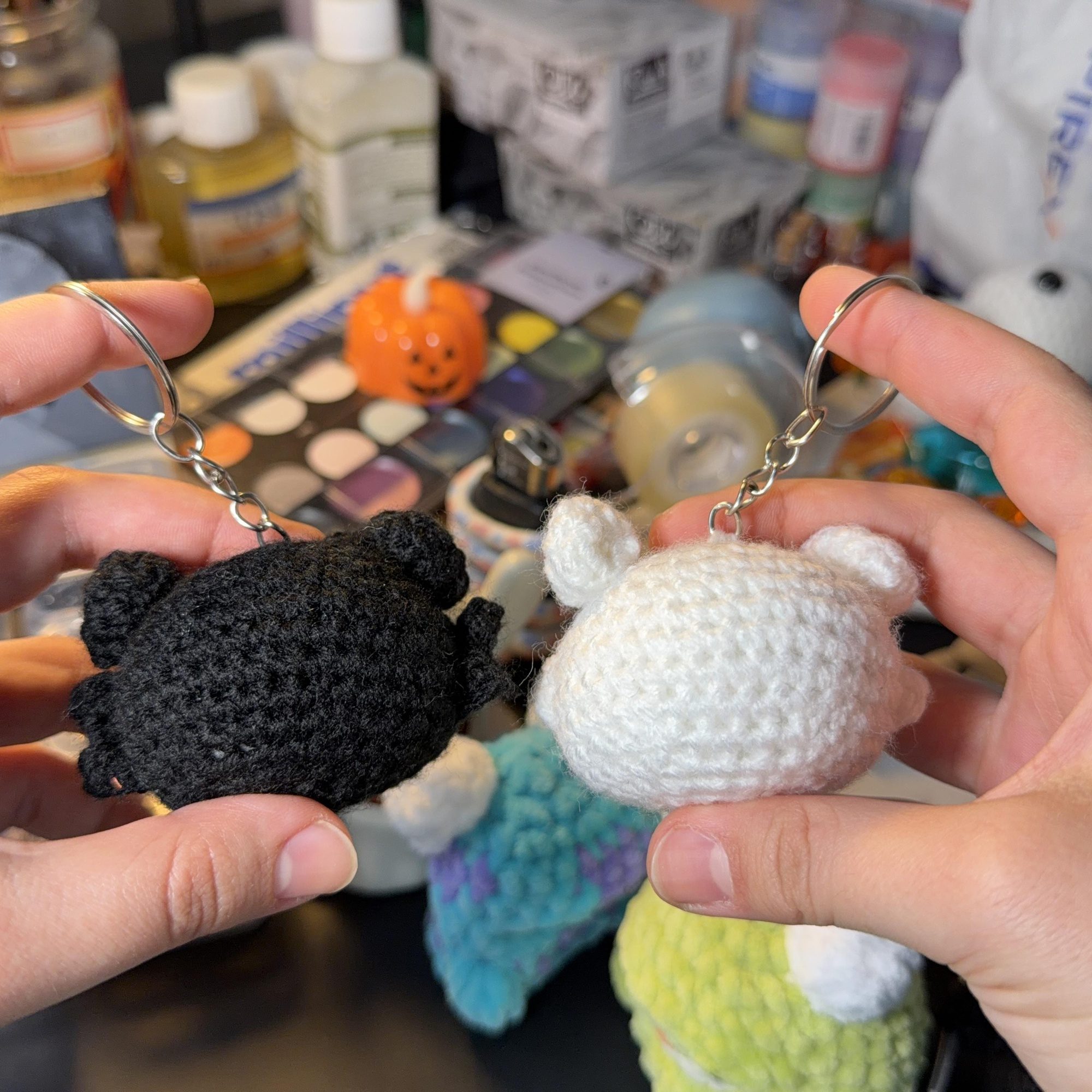 Night Dragon & Light Dragon Crochet Keychain Set - Image 2