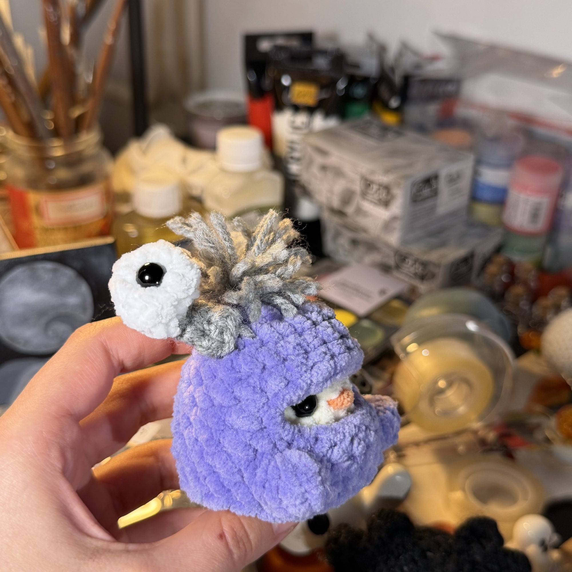 Baby Monster Chicken Crochet Plush - Image 7
