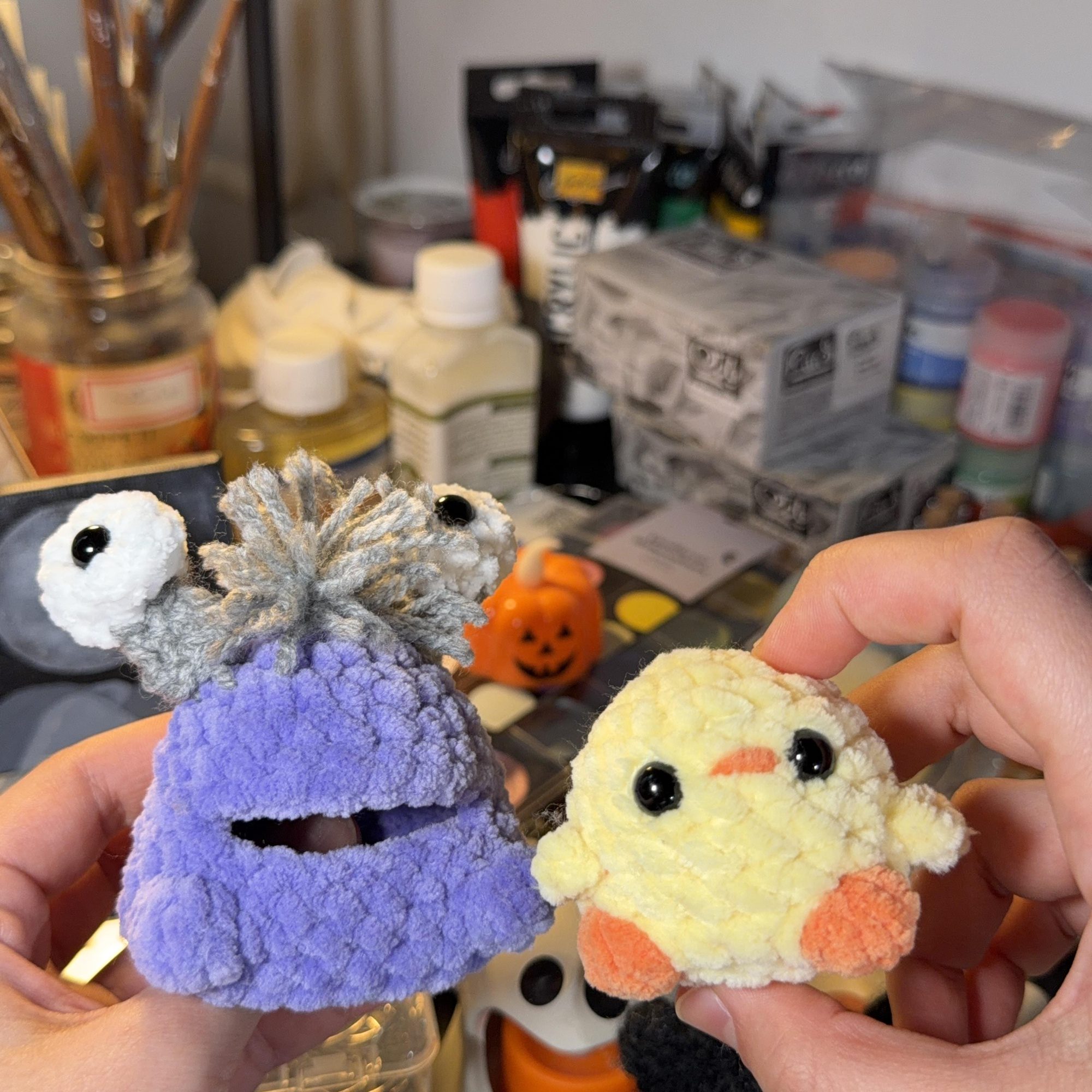 Baby Monster Chicken Crochet Plush - Image 5