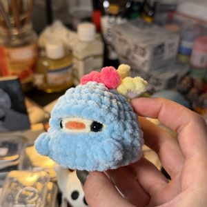 Patchwork baba Csirke Horgolt Plüss