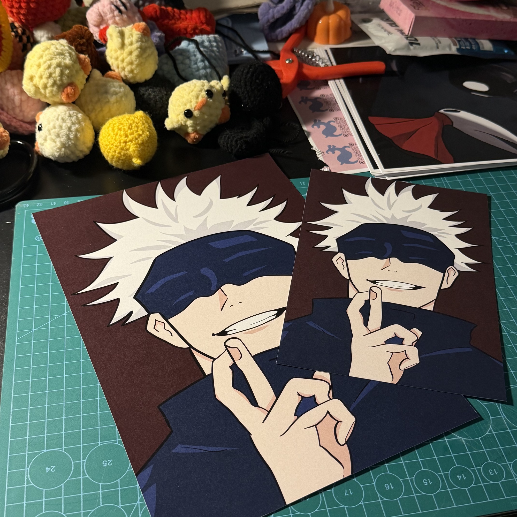 Anime ihlette rajongói művészeti nyomat