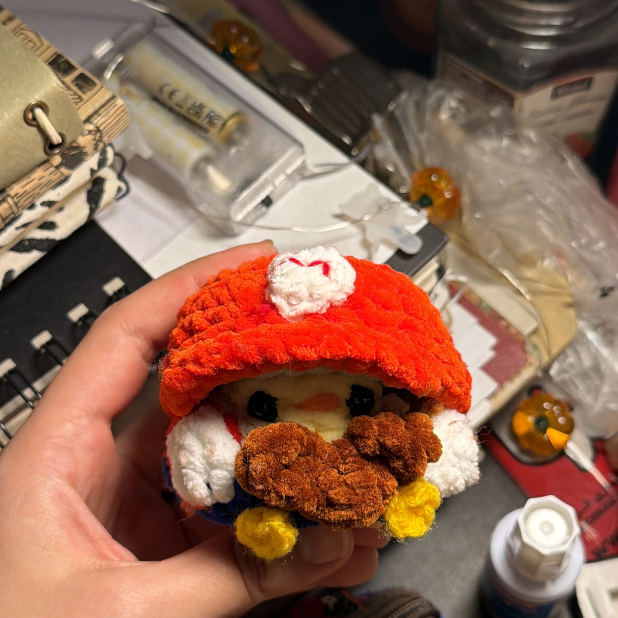 Plumber Chicken Crochet Plush