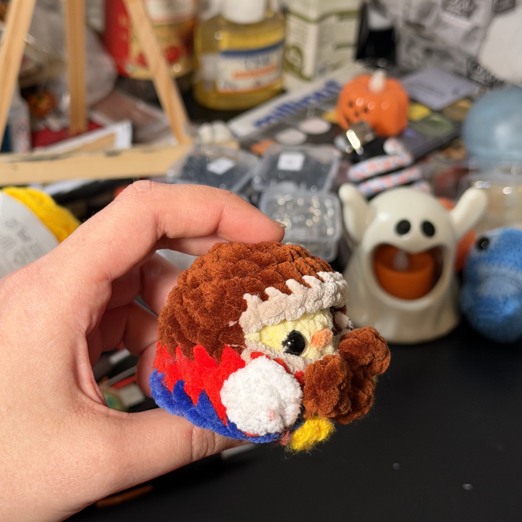 Plumber Chicken Crochet Plush - Image 7