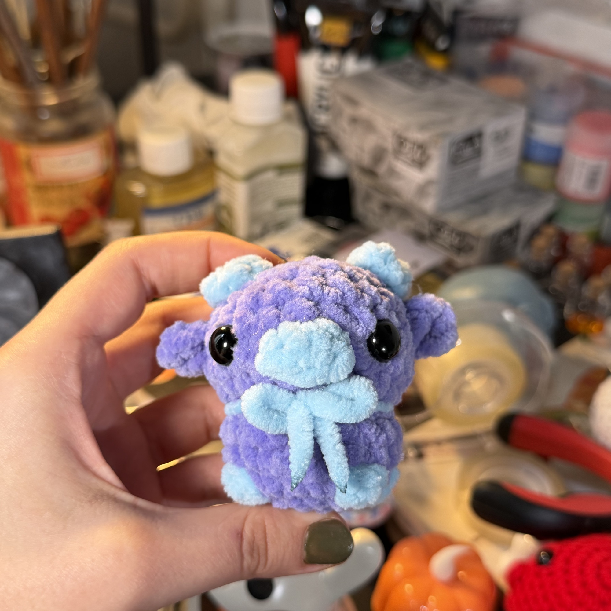 Cute Cow Crochet Keychain - Image 3