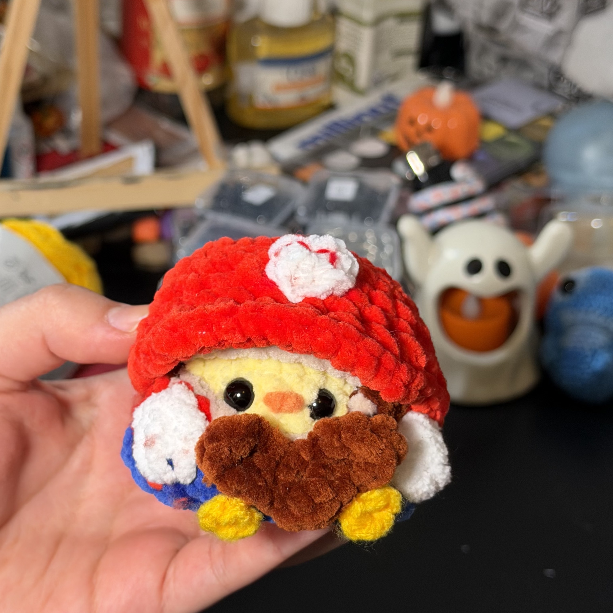 Plumber Chicken Crochet Plush - Image 5