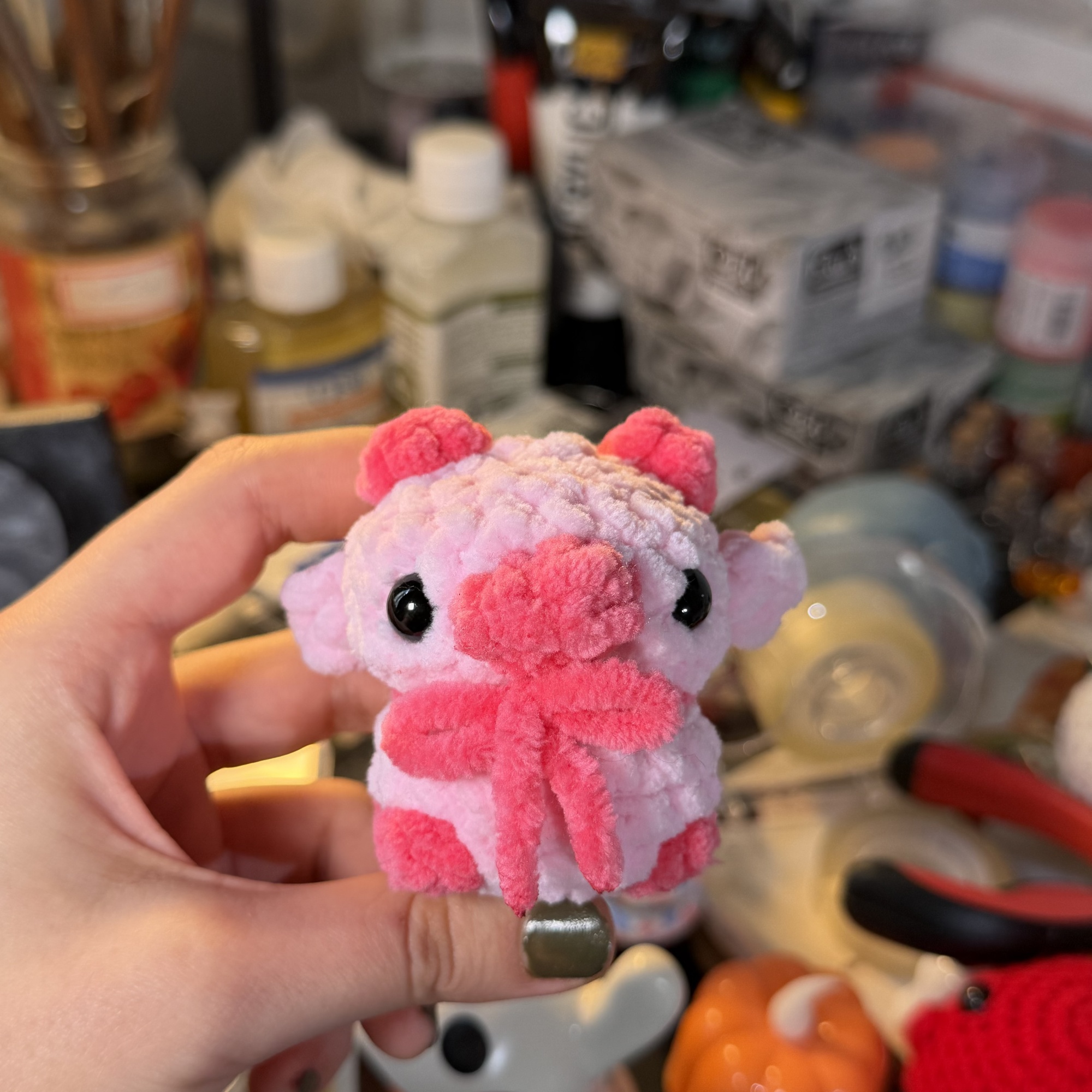 Cute Cow Crochet Keychain - Image 5