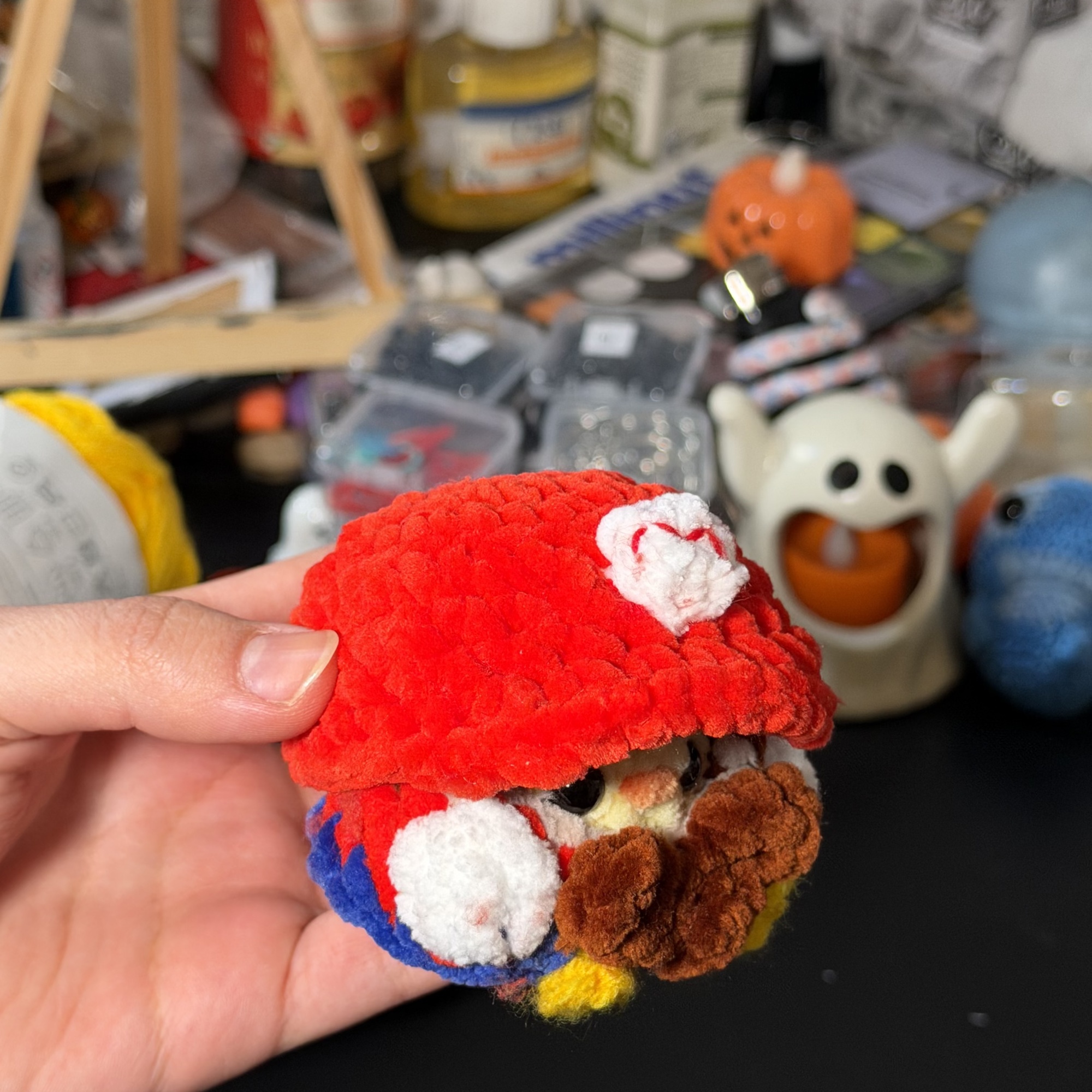 Plumber Chicken Crochet Plush - Image 4