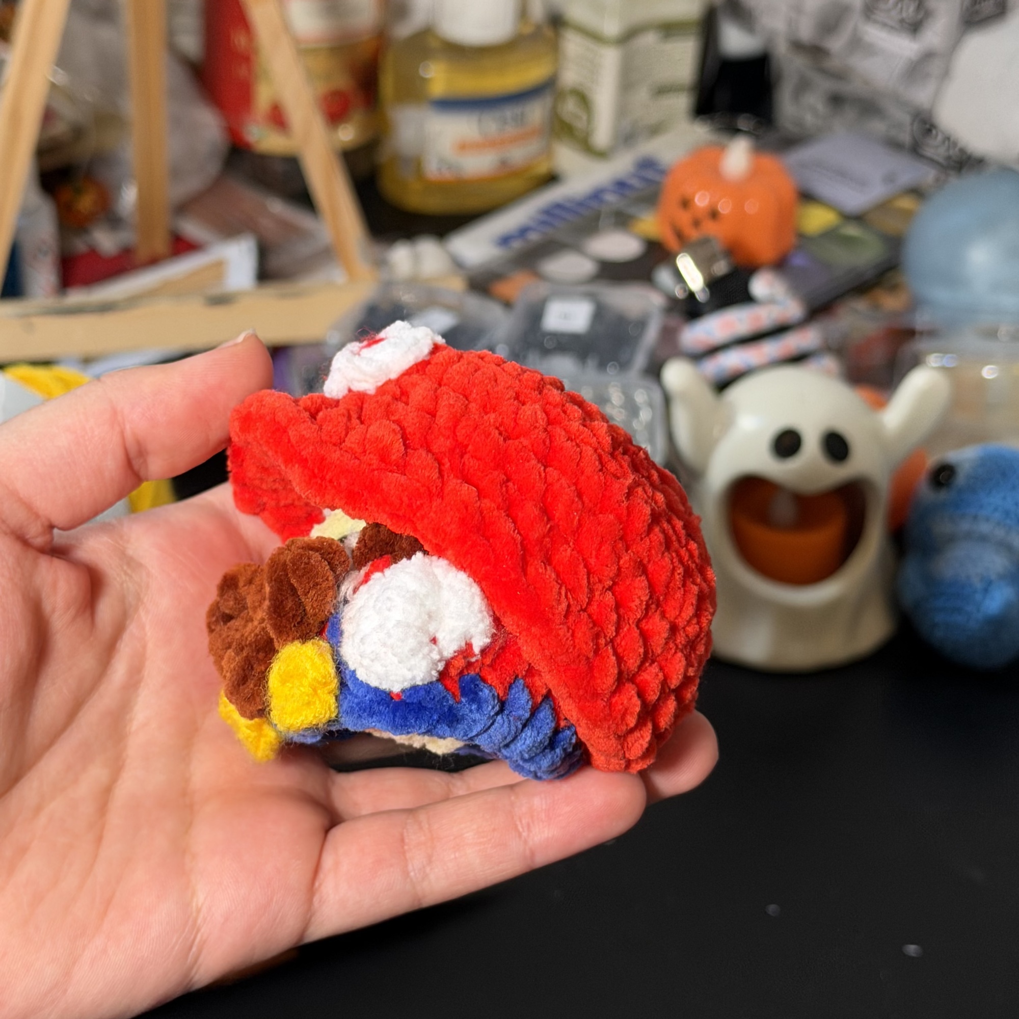 Plumber Chicken Crochet Plush - Image 3