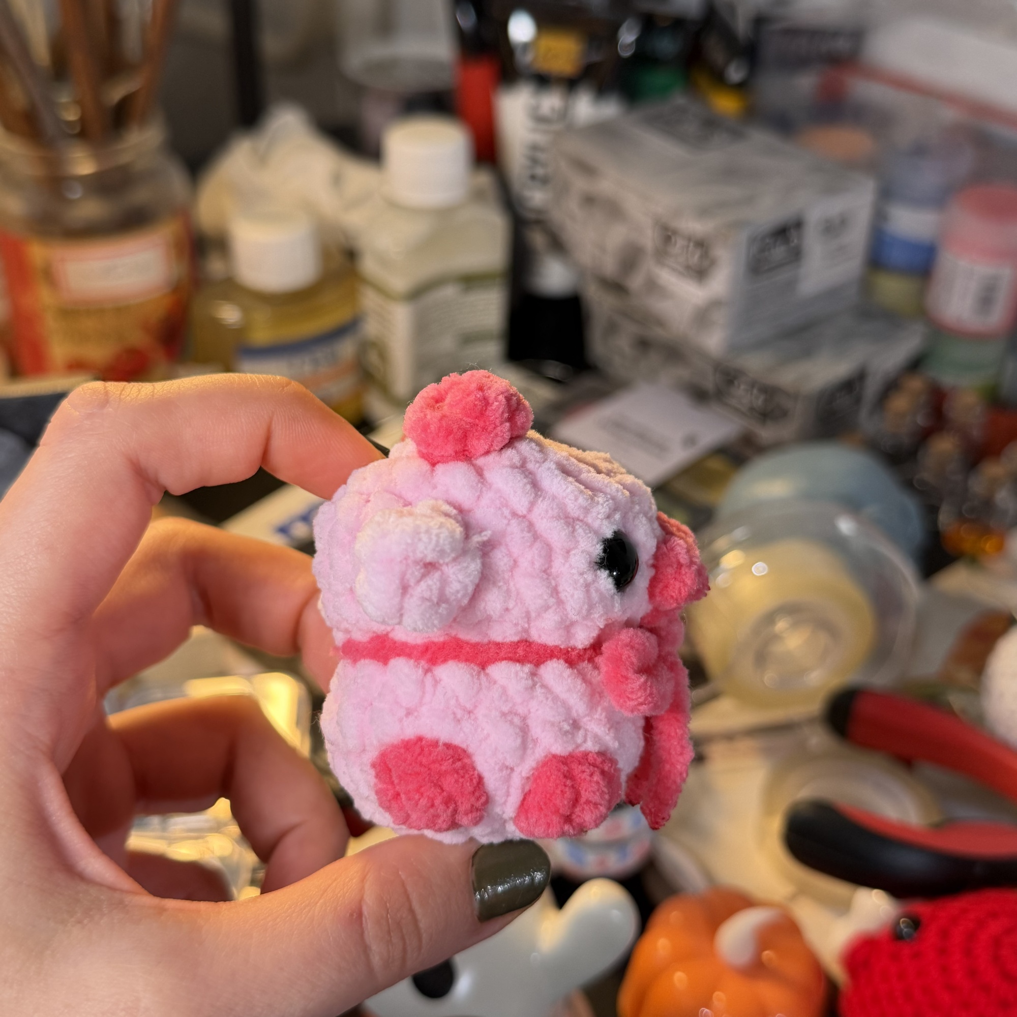Cute Cow Crochet Keychain - Image 7