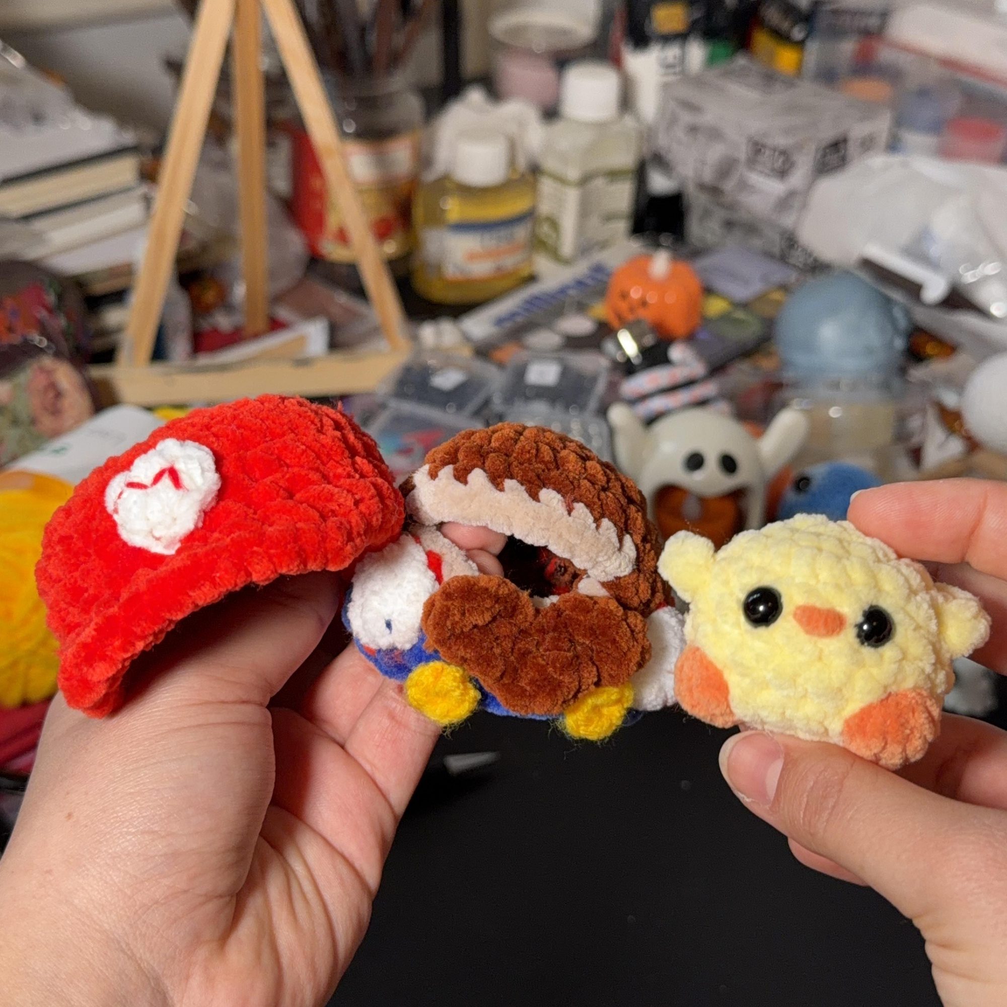 Plumber Chicken Crochet Plush - Image 2