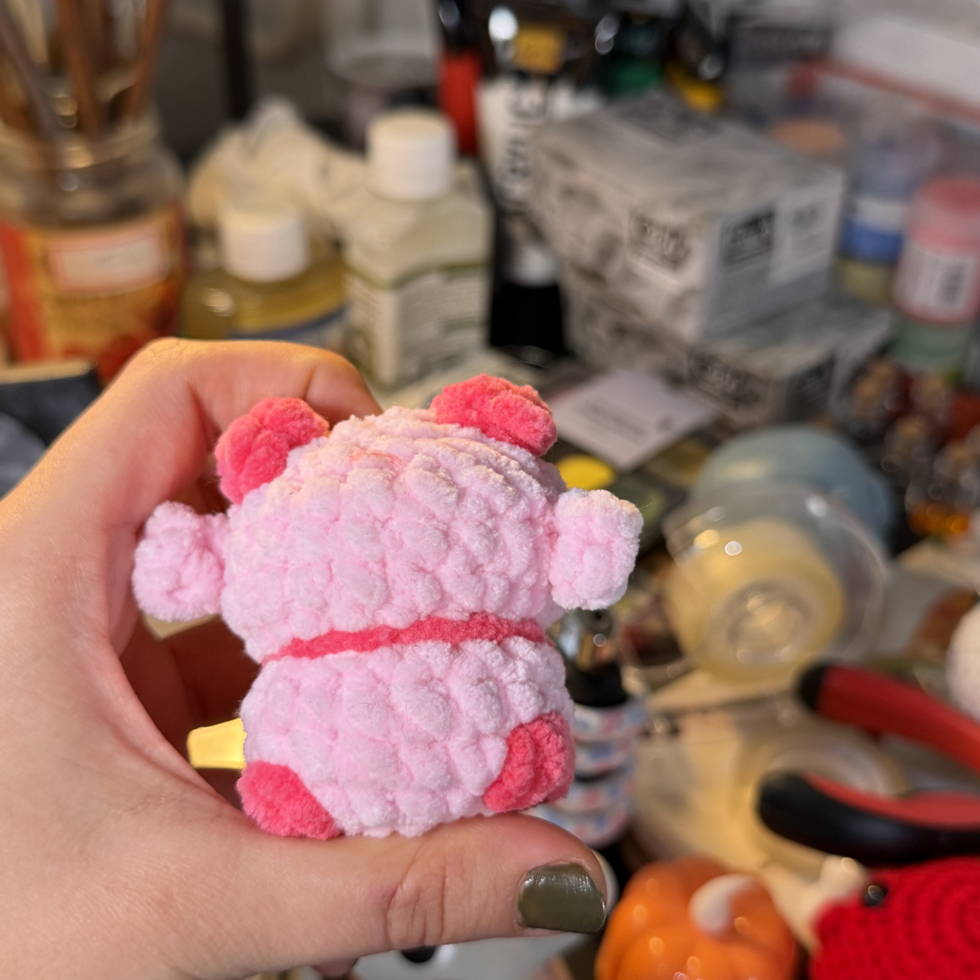 Cute Cow Crochet Keychain - Image 8